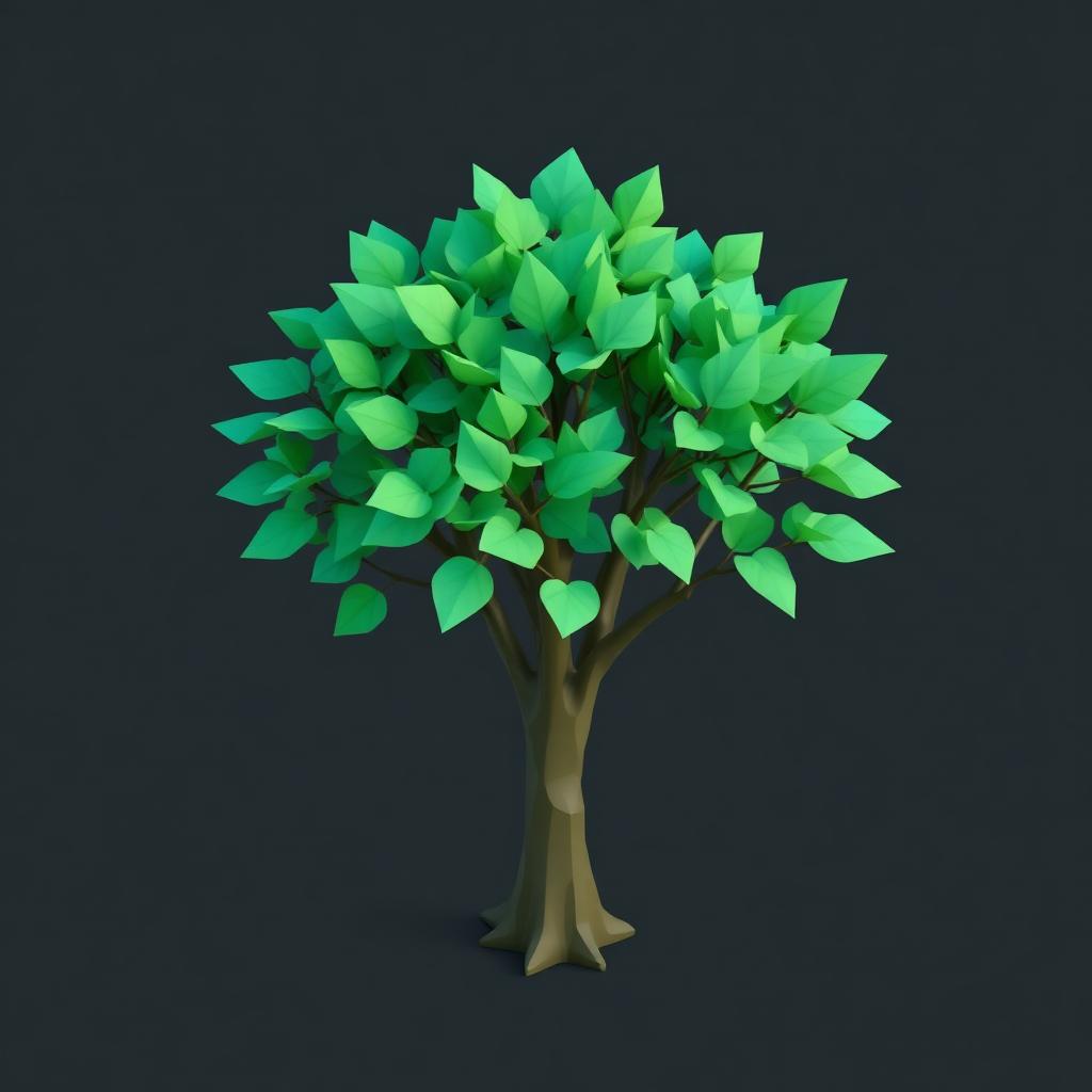Low Poly Tree — AI generated 3D model (Low Poly)
